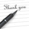 0914 Thank You Note On Paper With Pen Stock Photo Within Powerpoint Thank You Card Template
