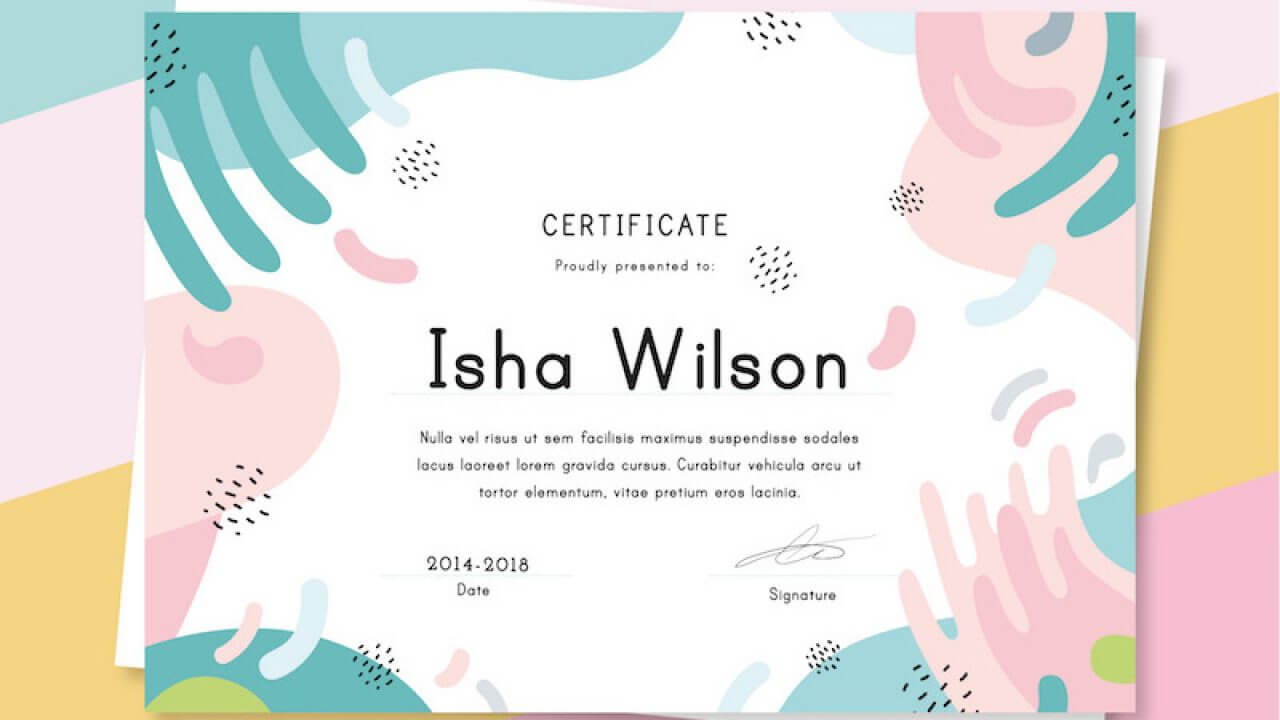 10 Free Colorful Certificate Templates – Ai & Eps – Super Within Halloween Certificate Template