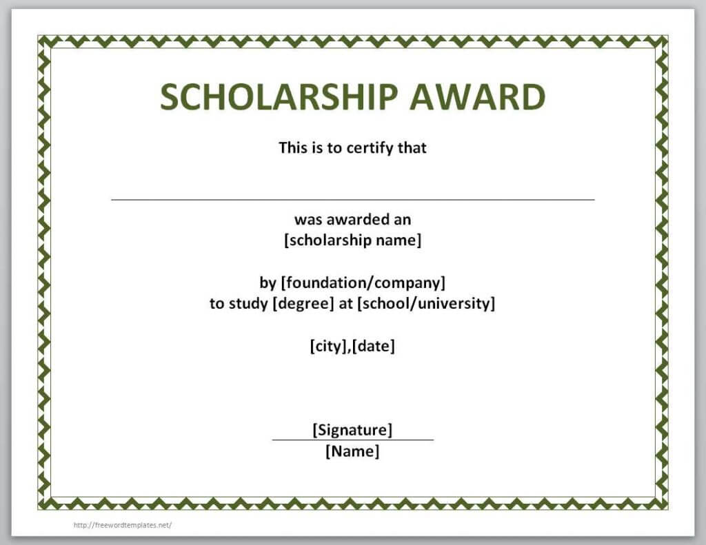 10+ Scholarship Award Certificate Examples - Pdf, Psd, Ai Regarding Scholarship Certificate Template