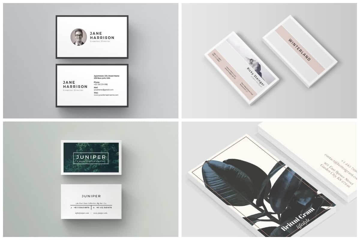 10 Unique Business Card Templates To Stand Out From The With Regard To Call Card Templates