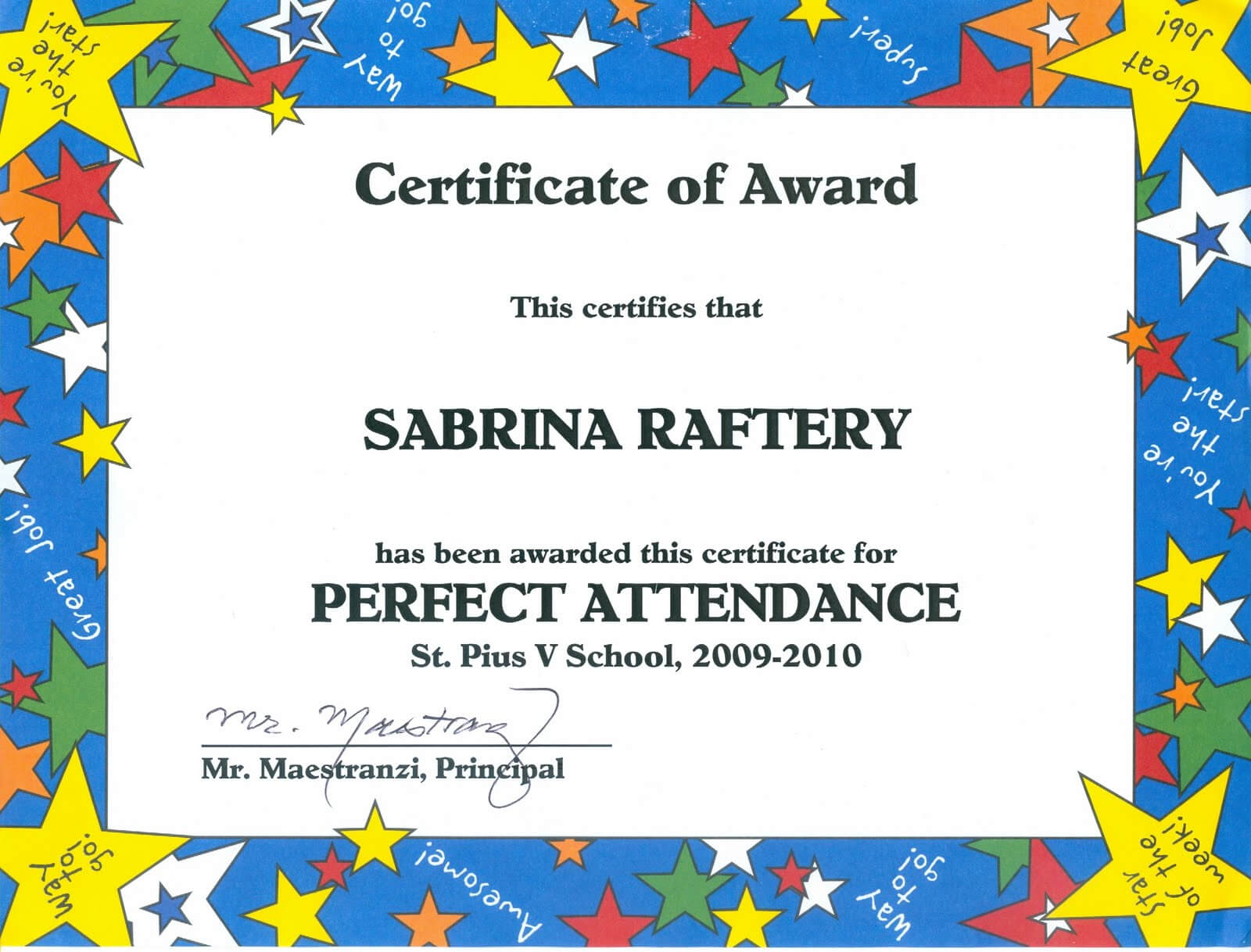 100 Attendance Certificate Template - Calep.midnightpig.co Pertaining To Perfect Attendance Certificate Free Template