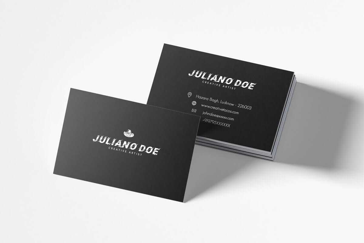 100 Free Creative Business Cards Psd Templates Pertaining To Name Card 