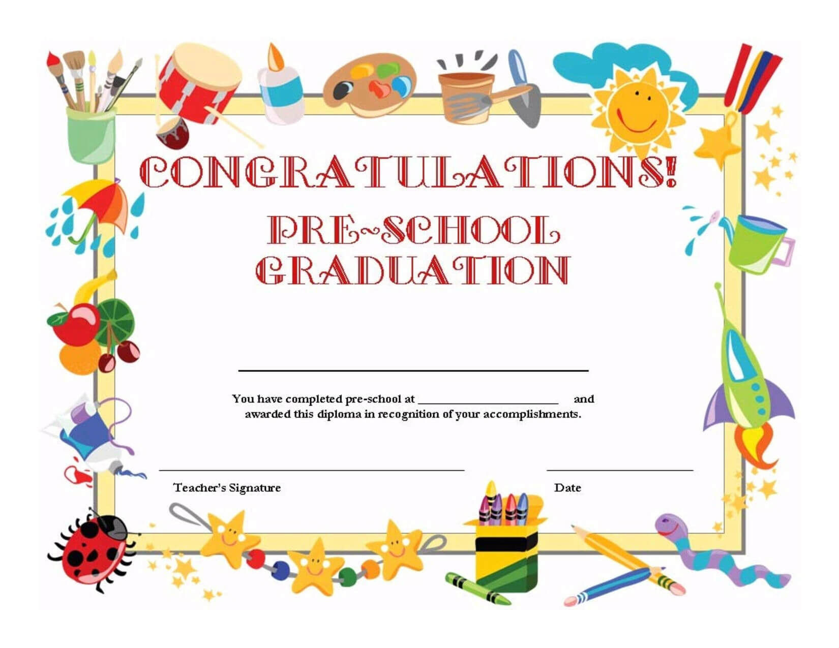 11+ Preschool Certificate Templates – Pdf | Free & Premium In Fun Certificate Templates