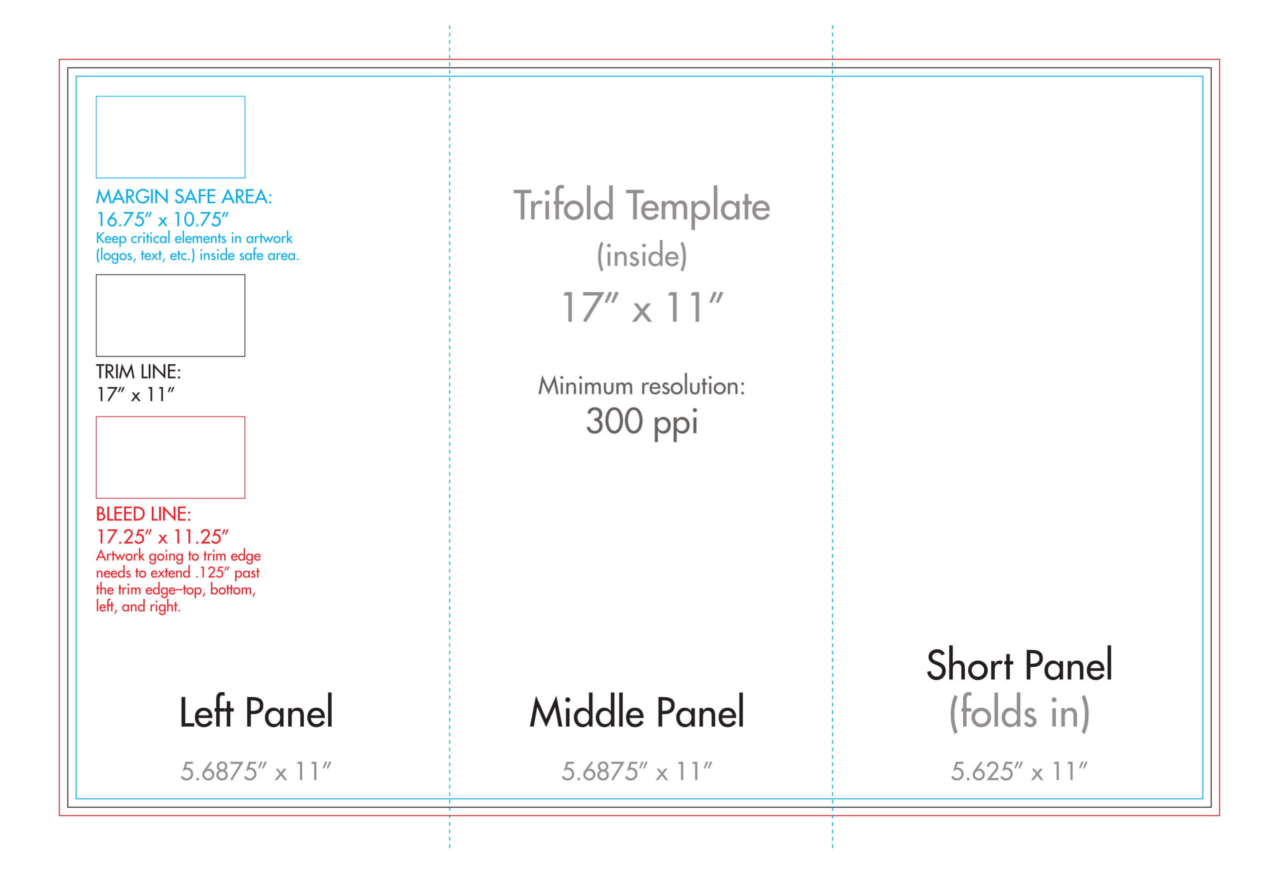 11" X 17" Tri Fold Brochure Template – U.s. Press With Tri Fold Tent Card Template