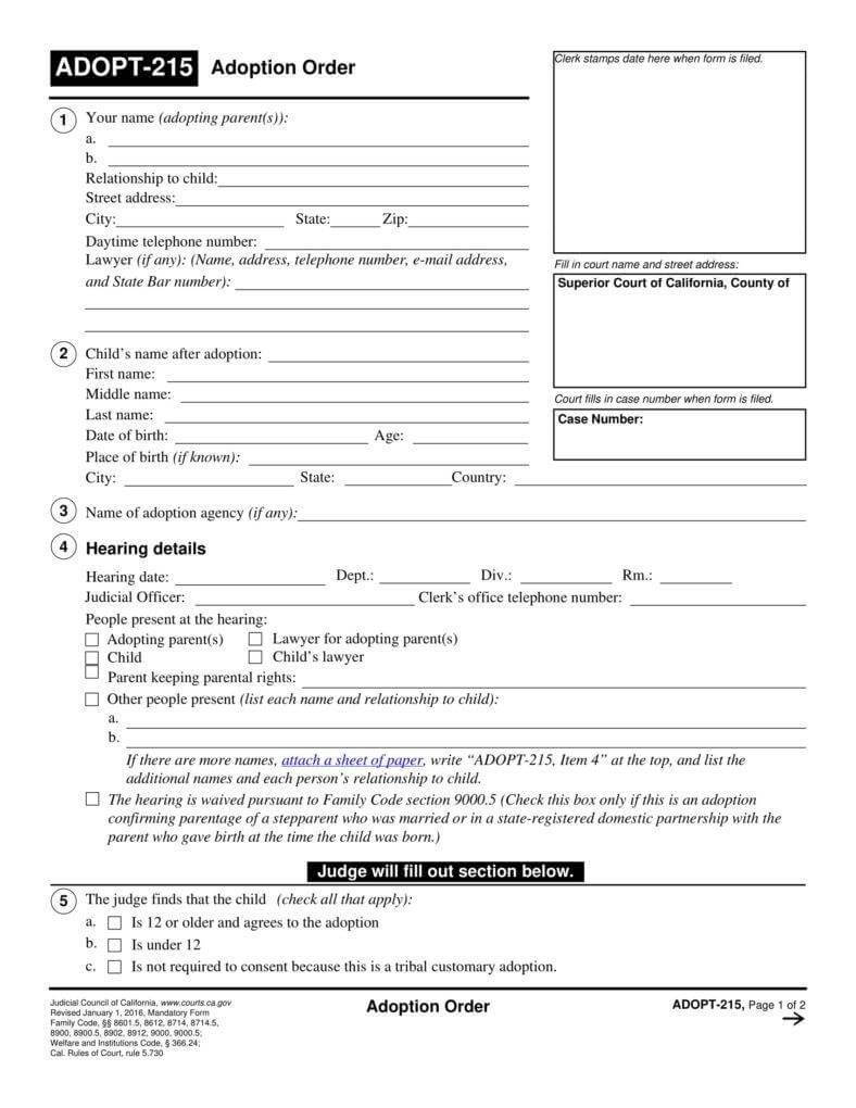 12+ Adoption Paper Templates – Pdf | Free & Premium Templates Intended For Child Adoption Certificate Template