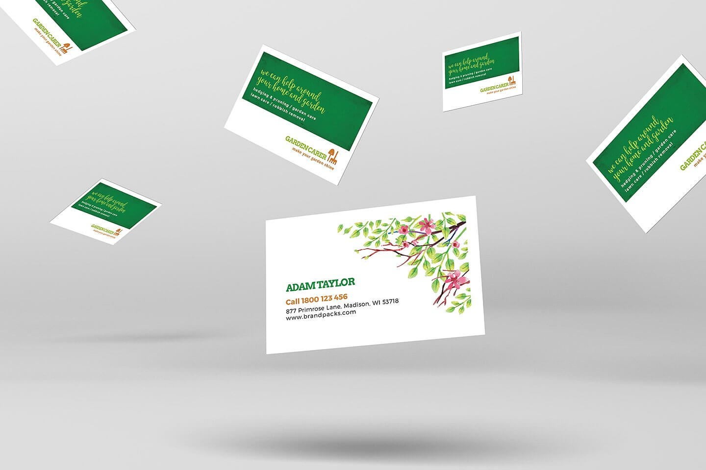 12+ Business Card Designs For Landscapers | Design Trends For Gardening Business Cards Templates