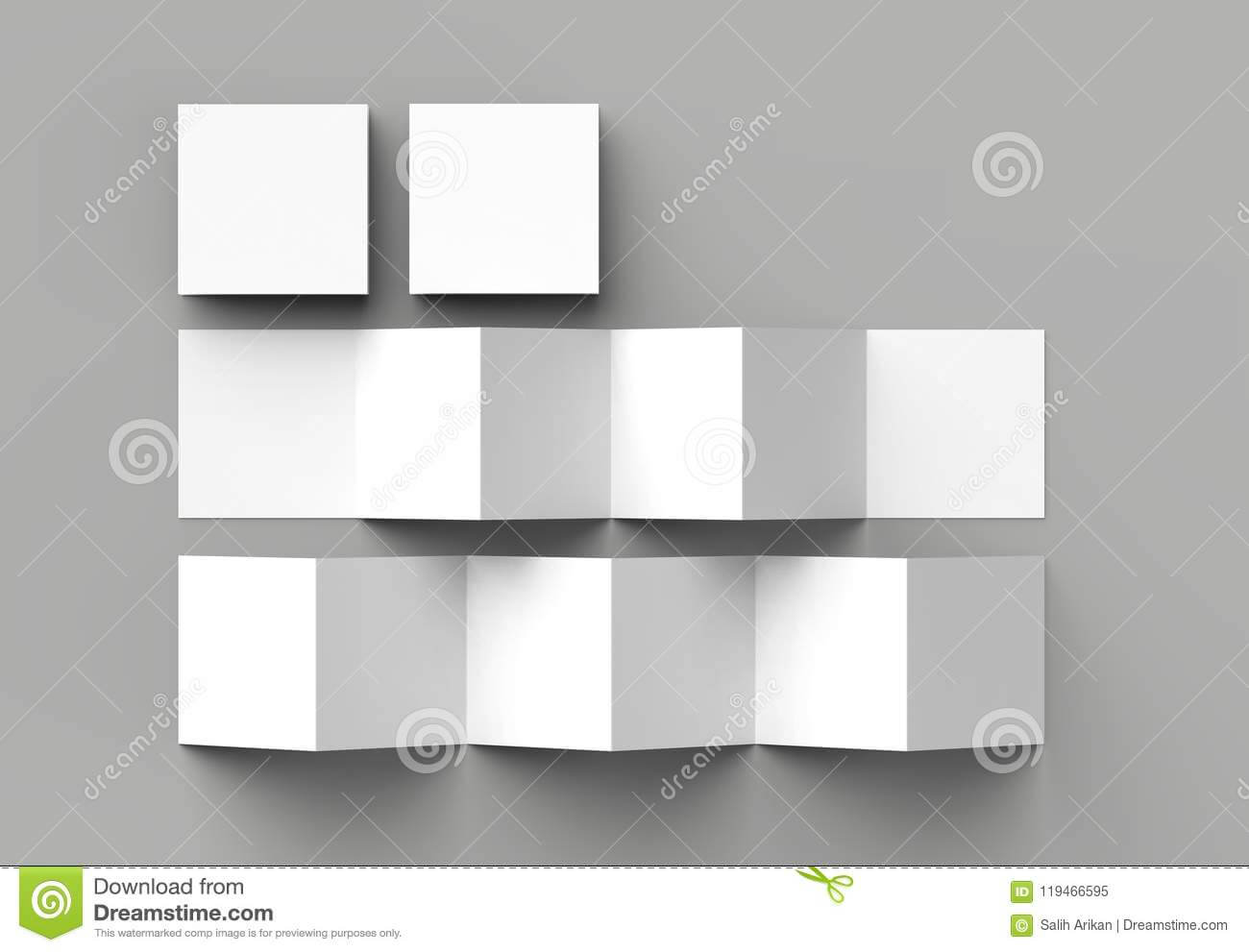 12 Page Leaflet, 6 Panel Accordion Fold – Z Fold Square Regarding 6 Panel Brochure Template