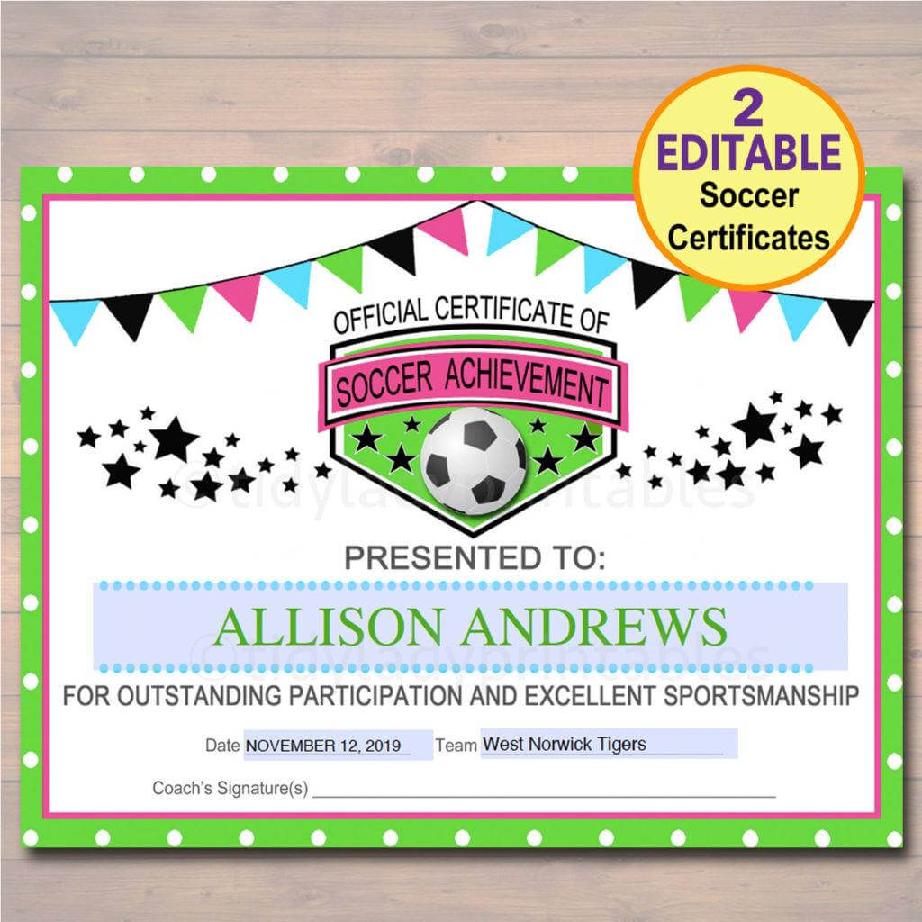13+ Soccer Award Certificate Examples – Pdf, Psd, Ai For Soccer Certificate Templates For Word