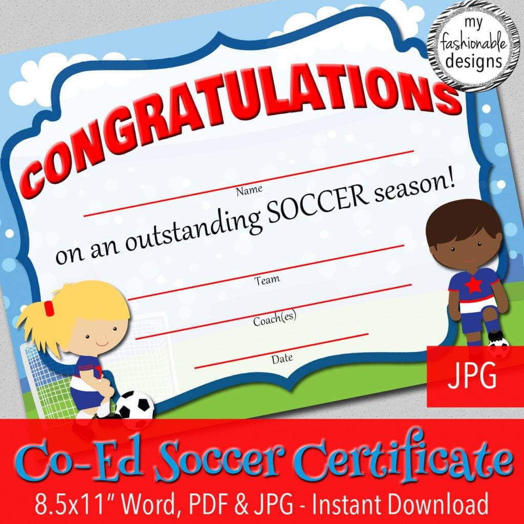 13+ Soccer Award Certificate Examples – Pdf, Psd, Ai Inside Soccer Award Certificate Template