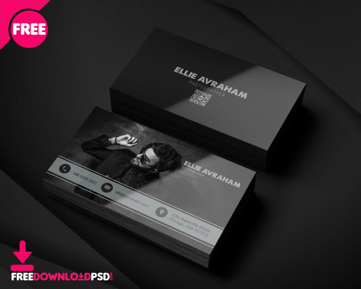 150+ Free Business Card Psd Templates Throughout Free Business Card Templates For Photographers