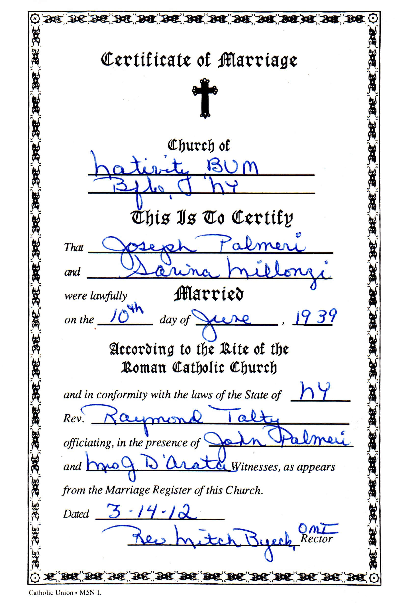 18Bcf9C Church Certificate Template Baptism Wedding in Roman Catholic