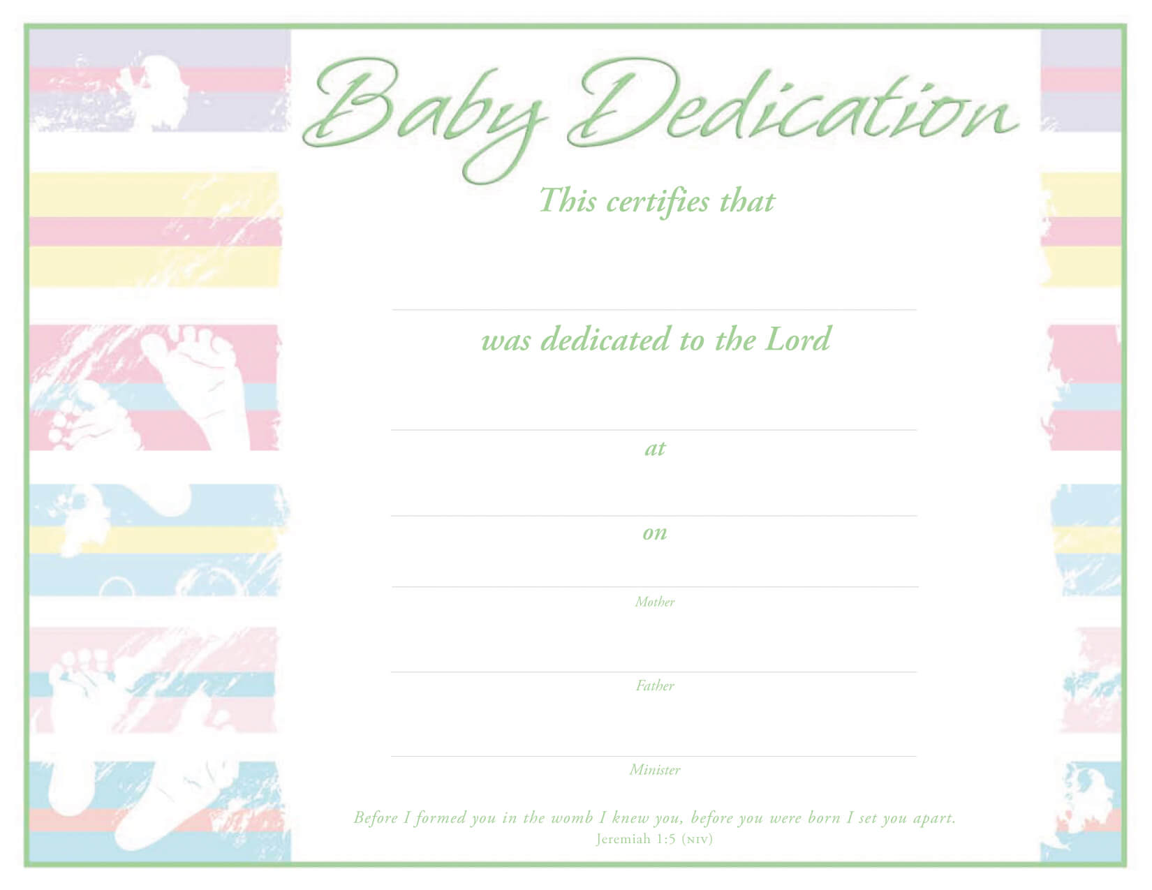 18D76 Baby Dedication Certificates C Template Business Pertaining To Baby Dedication Certificate Template