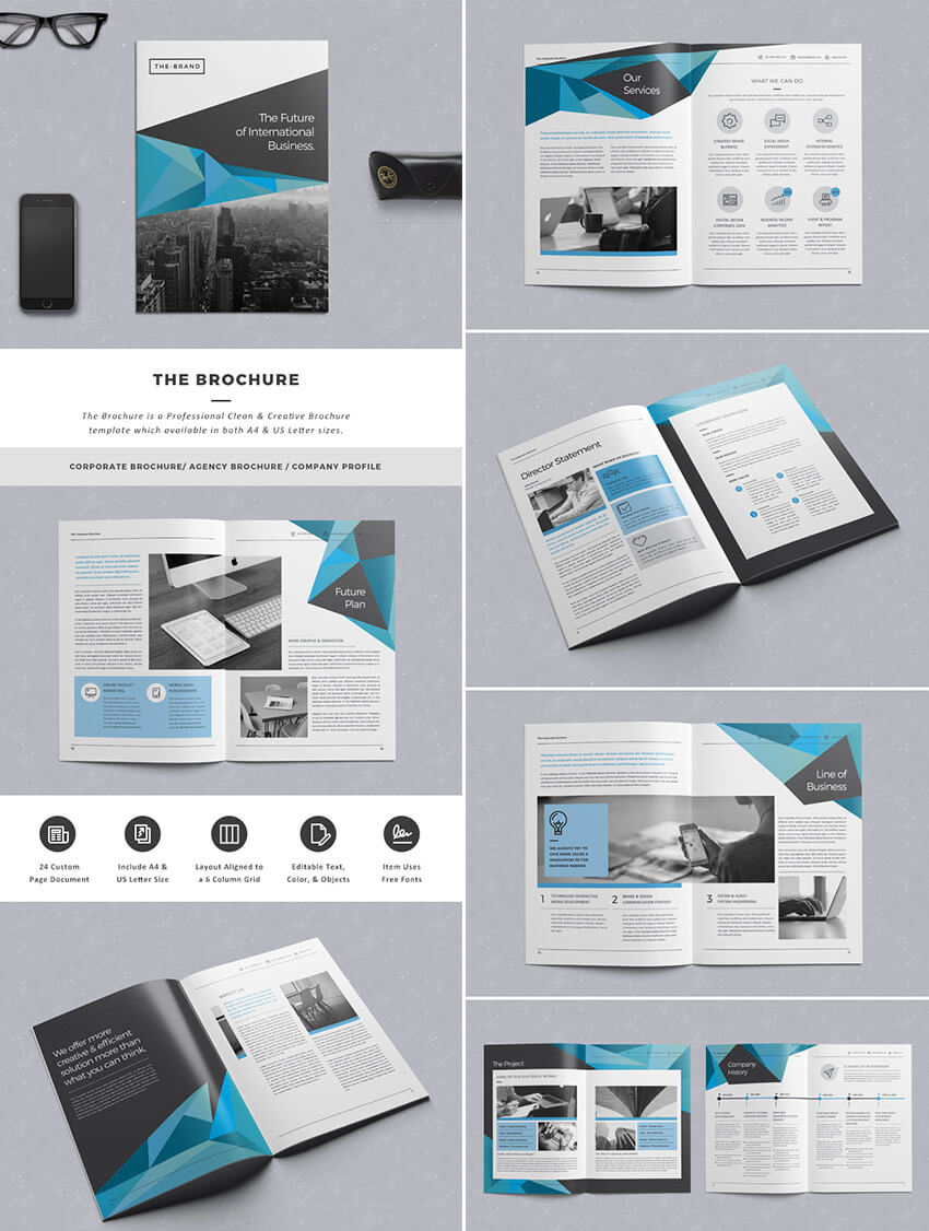 20 Кращих Шаблонів Indesign Brochure - Для Творчого Inside Adobe Indesign Brochure Templates