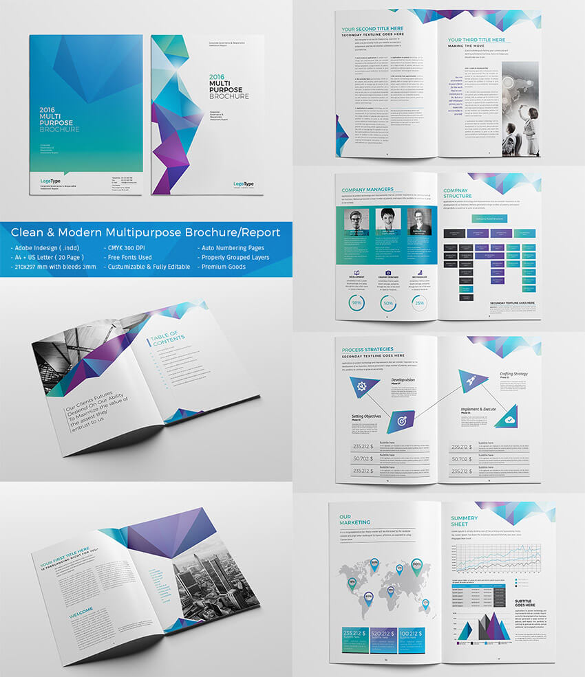 20 Кращих Шаблонів Indesign Brochure – Для Творчого Intended For Brochure Template Indesign Free Download