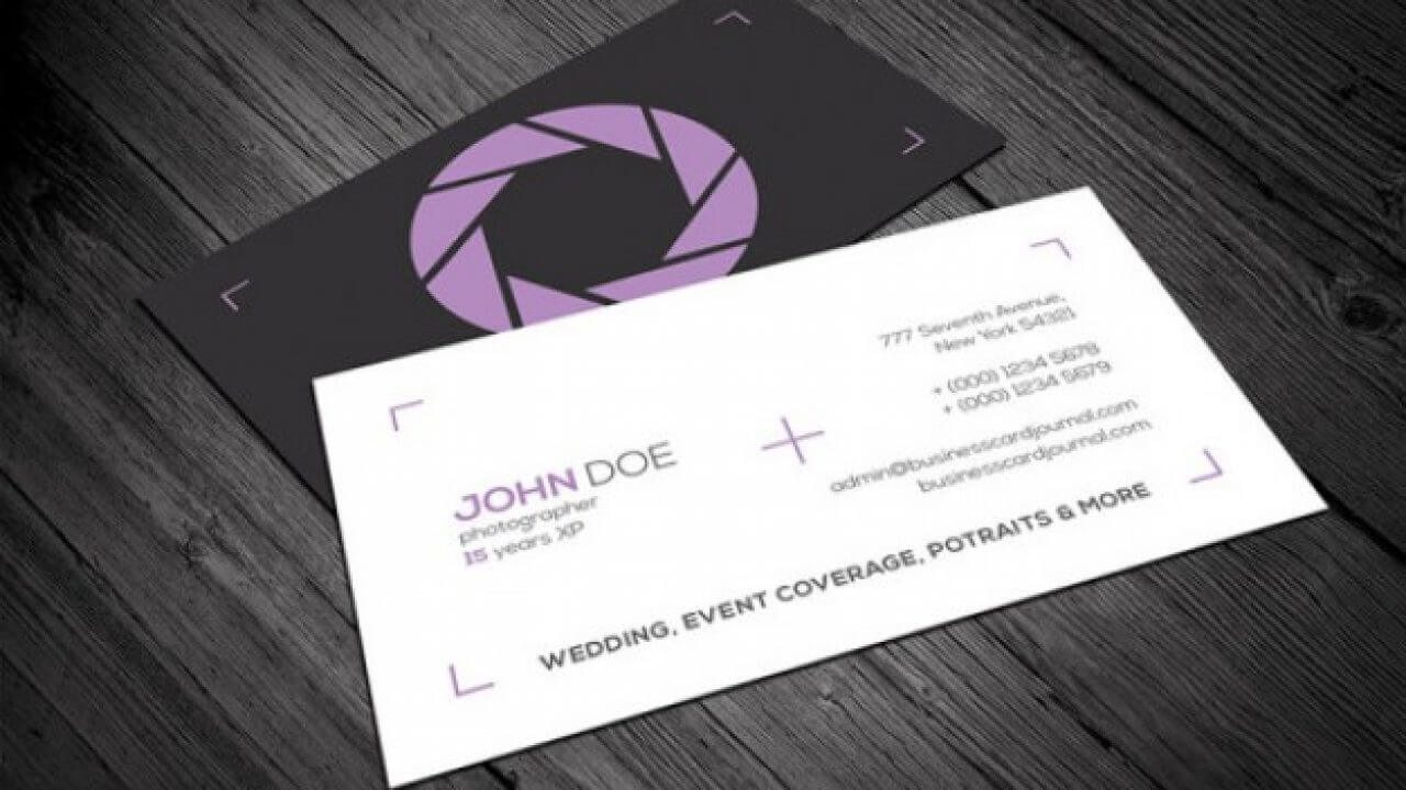 20 Professional Business Card Design Templates For Free Pertaining To Photography Business Card Templates Free Download