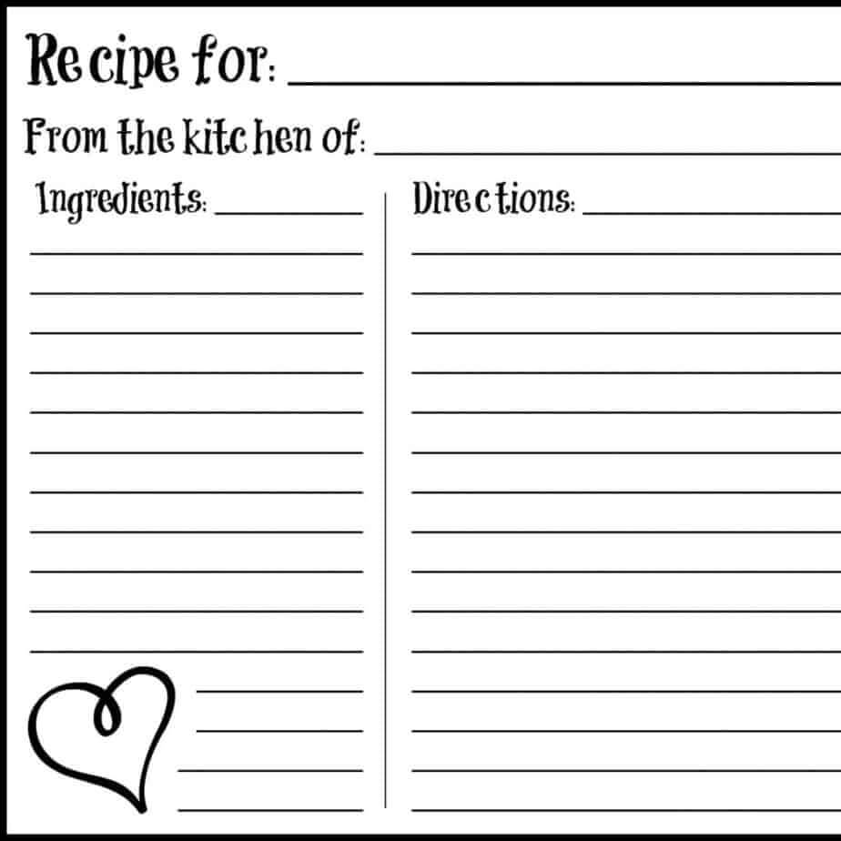 21+ Free Recipe Card Template – Word Excel Formats In Free Recipe Card Templates For Microsoft Word