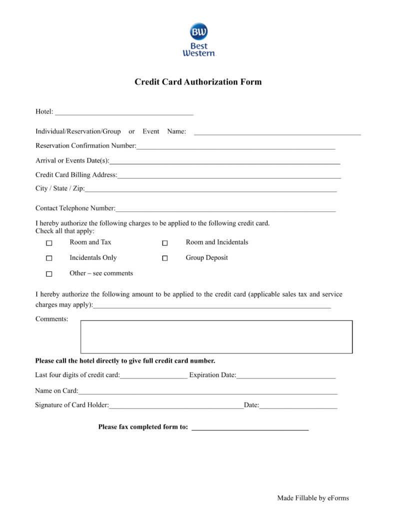 23+ Credit Card Authorization Form Template Pdf Fillable 2020!! Inside Credit Card Payment Form Template Pdf
