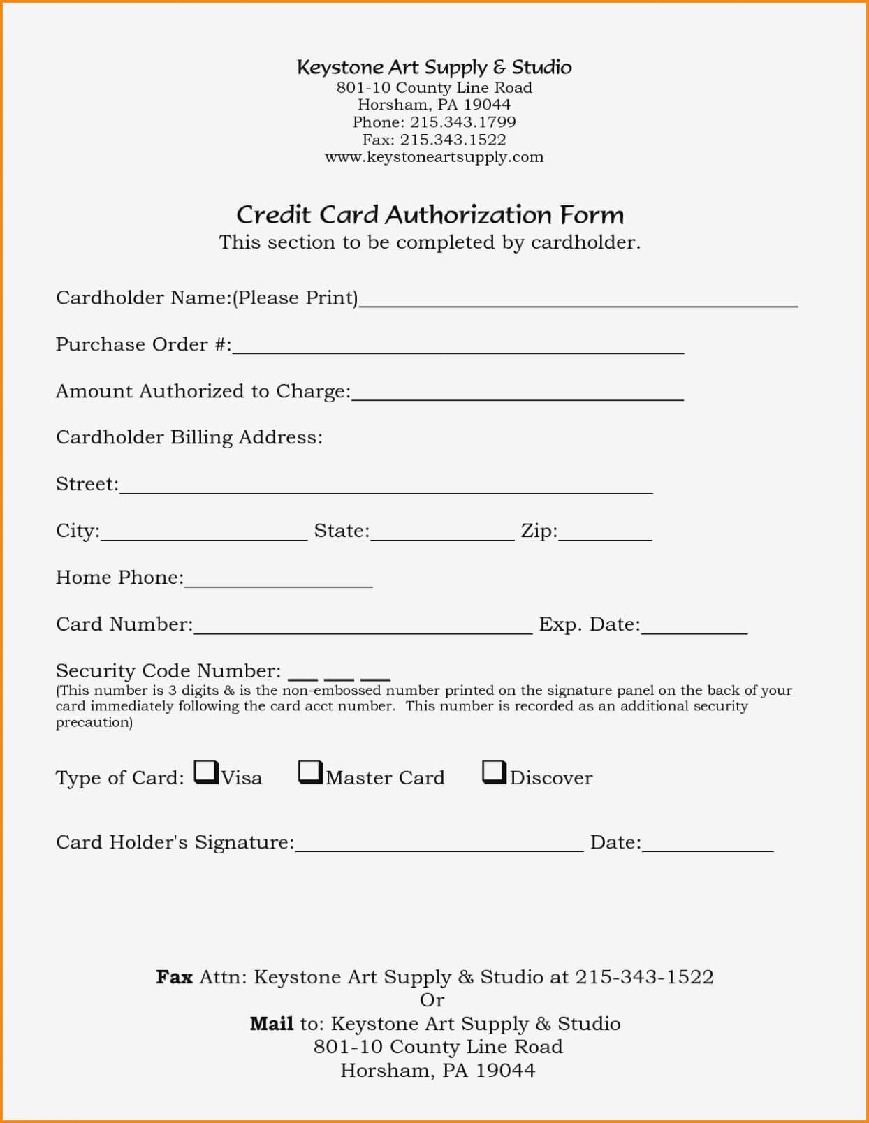 23+ Credit Card Authorization Form Template Pdf Fillable 2020!! Throughout Credit Card Billing Authorization Form Template