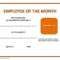 28+ [ Employee Of The Month Certificate Template Word Pertaining To Microsoft Word Award Certificate Template