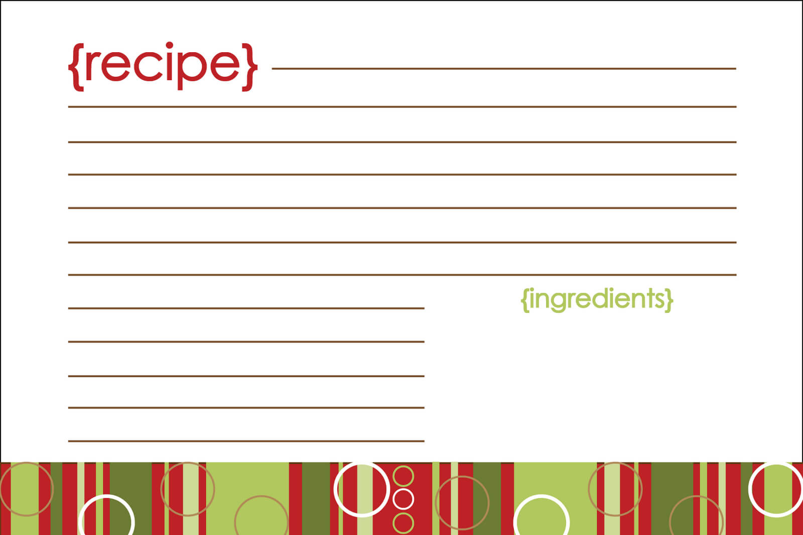 28+ [ Printable Holiday Card Templates ] | Christmas Card For Free Recipe Card Templates For Microsoft Word
