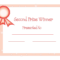 2Nd Prize Winner Certificate Powerpoint Template Designed Regarding Powerpoint Award Certificate Template