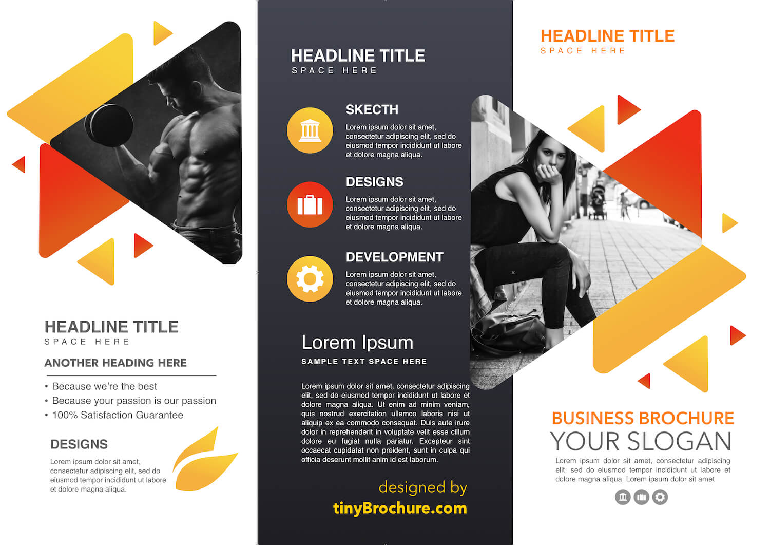 3 Panel Brochure Template Google Slides With Three Panel Brochure Template