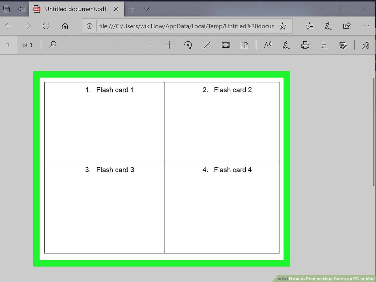3 Ways To Print On Note Cards On Pc Or Mac – Wikihow With Google Docs Index Card Template