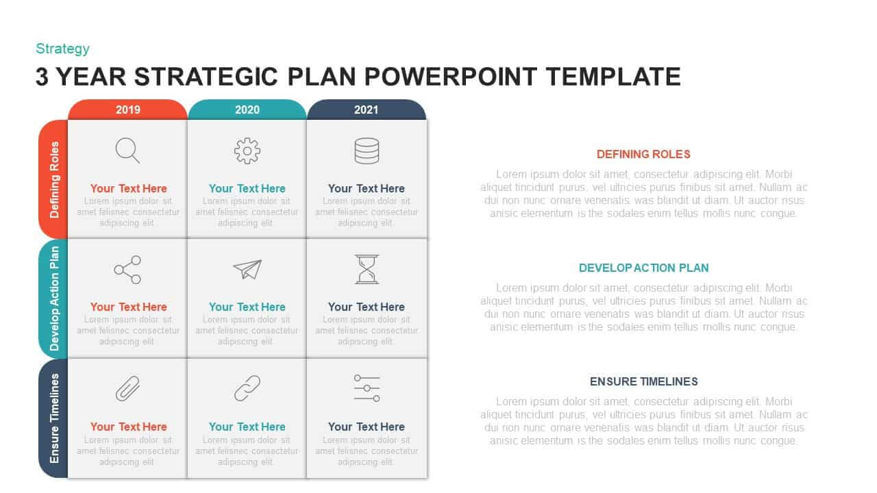 3 Year Strategic Plan Powerpoint Template & Kaynote Within Strategy Document Template Powerpoint