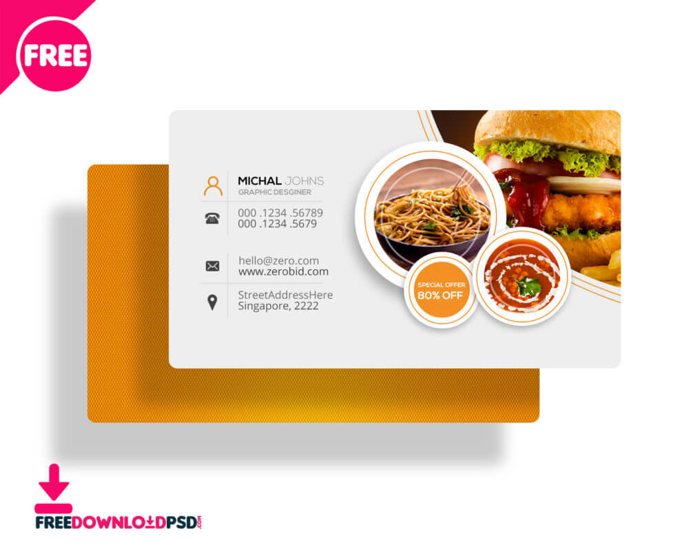 30+ Delicate Restaurant Business Card Templates Decolore Regarding