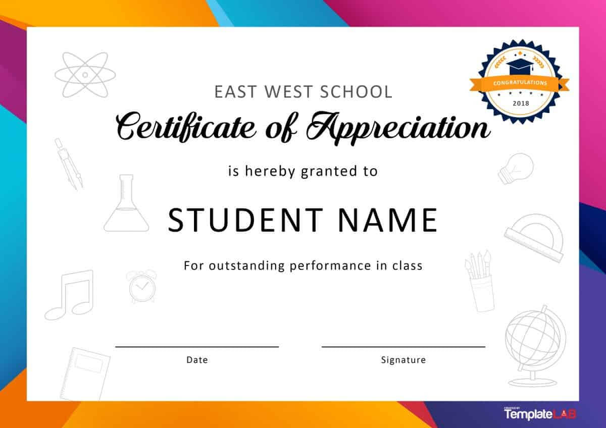 30 Free Certificate Of Appreciation Templates And Letters For Formal Certificate Of Appreciation Template