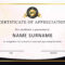 30 Free Certificate Of Appreciation Templates And Letters In Felicitation Certificate Template