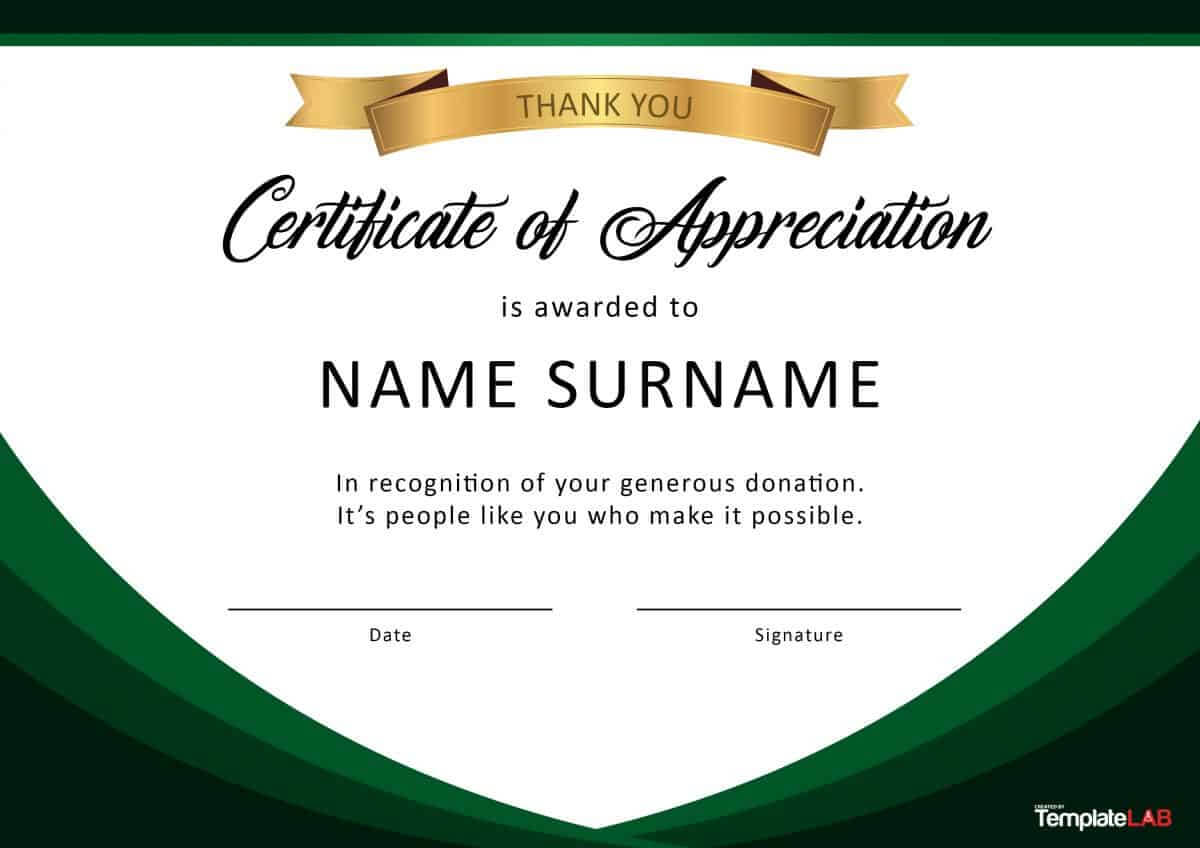 Certificate Of Recognition Word Template