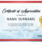 30 Free Certificate Of Appreciation Templates And Letters Intended For Thanks Certificate Template