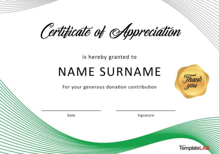 30 Free Certificate Of Appreciation Templates And Letters intended for
