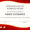 30 Free Certificate Of Appreciation Templates And Letters Regarding Certificate Of Service Template Free