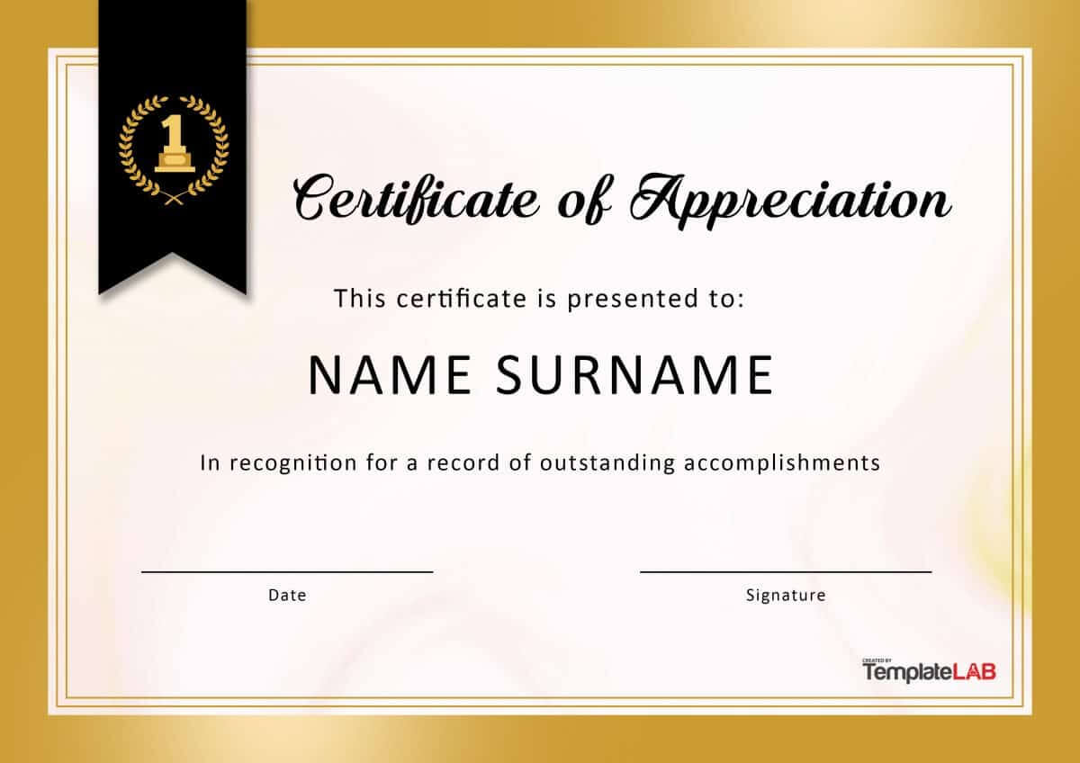 30 Free Certificate Of Appreciation Templates And Letters Throughout Volunteer Certificate Templates