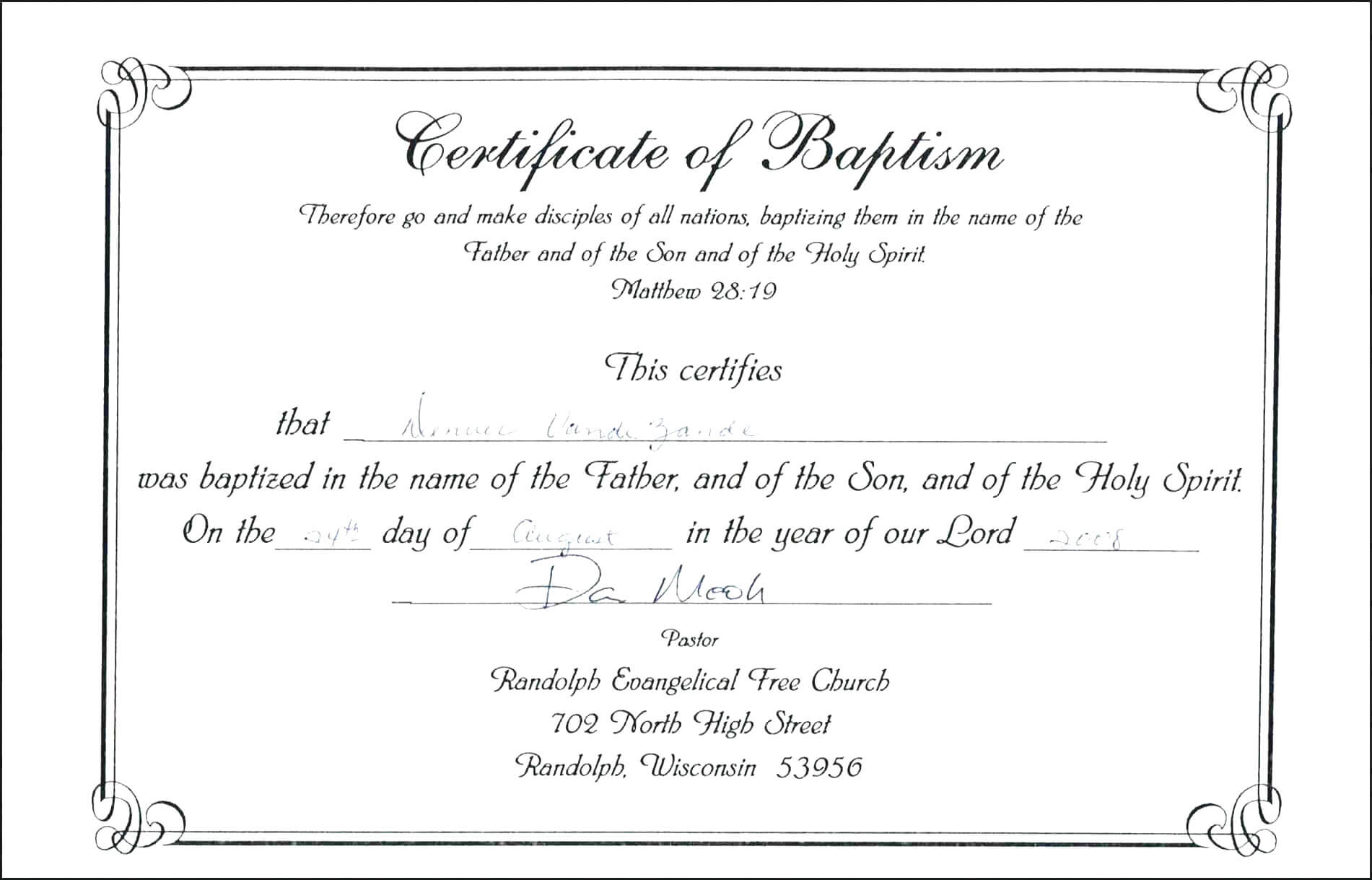 328 Certificate Of Baptism Template | Wiring Library Within Baptism Certificate Template Download