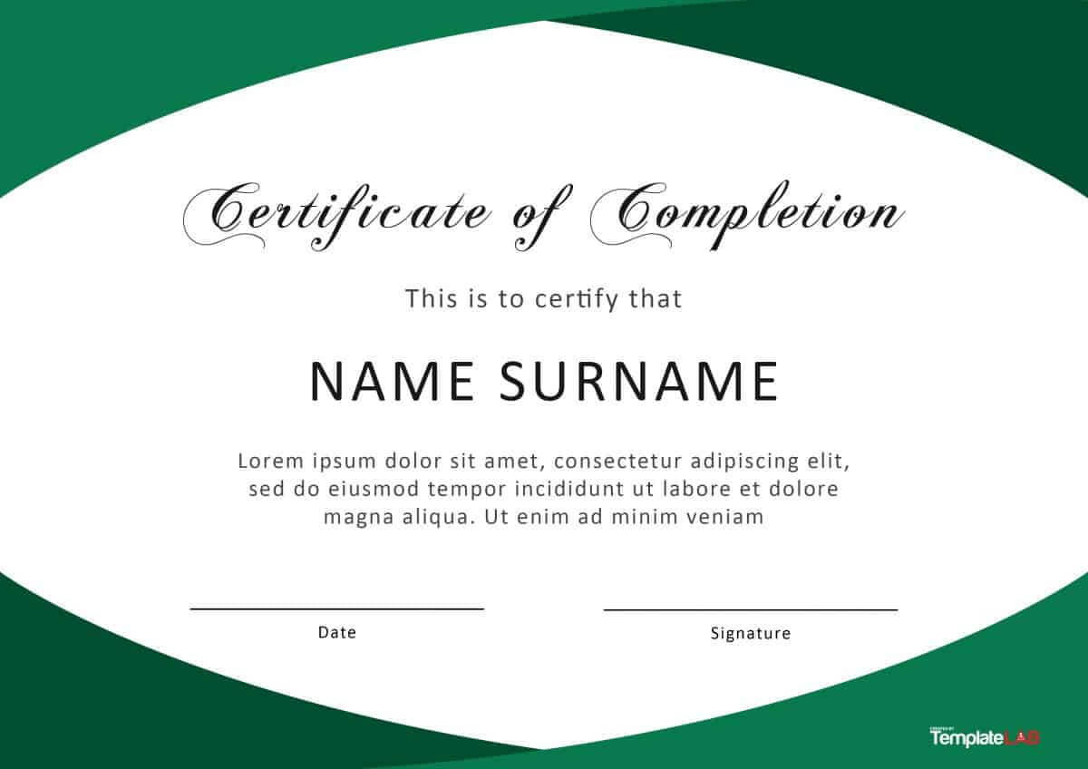 40 Fantastic Certificate Of Completion Templates [Word Throughout Certificate Templates For Word Free Downloads