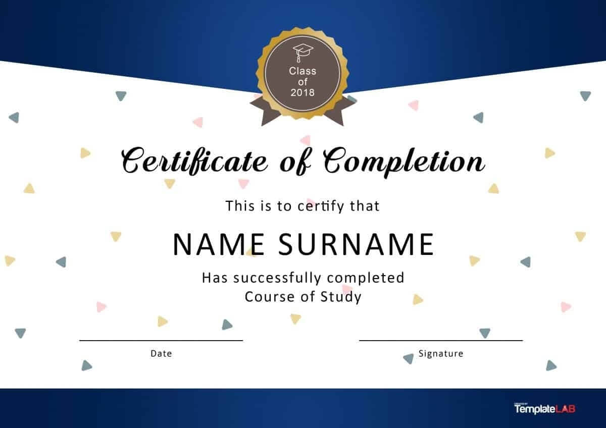40 Fantastic Certificate Of Completion Templates [Word With With Certificate Of Completion Word Template