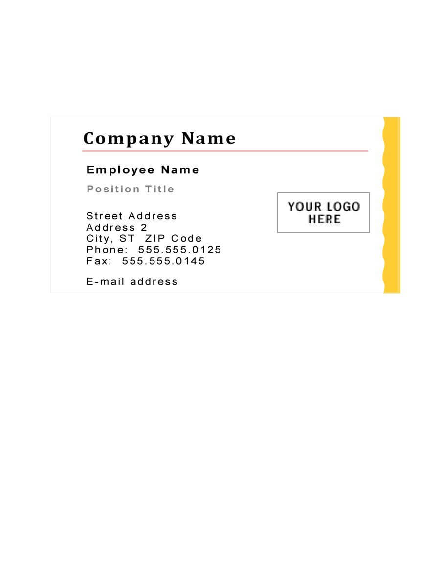 40+ Free Business Card Templates ᐅ Templatelab With Generic Business Card Template