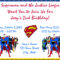 40Th Birthday Ideas: Superman Birthday Invitation Template Free Throughout Superman Birthday Card Template