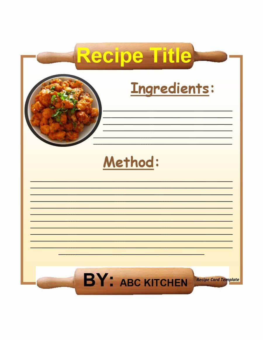44 Perfect Cookbook Templates [+Recipe Book & Recipe Cards] Inside Free Recipe Card Templates For Microsoft Word