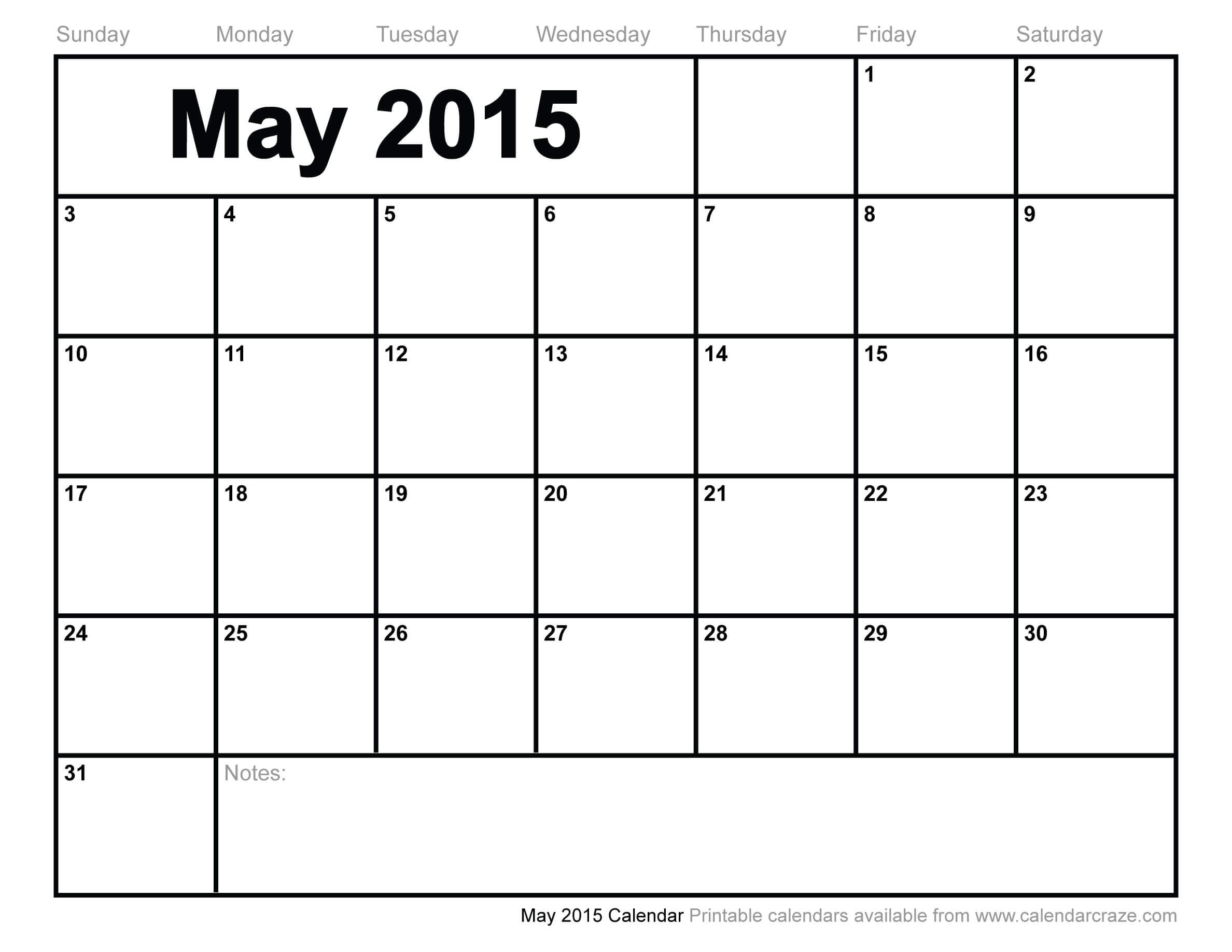 5 Best Images Of May 2015 Calendar Printable – Free Large Throughout Powerpoint Calendar Template 2015