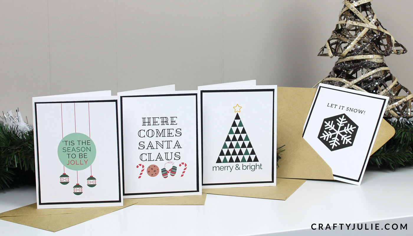 5 Easy Diy Christmas Cards · Crafty Julie With Regard To Print Your Own Christmas Cards Templates