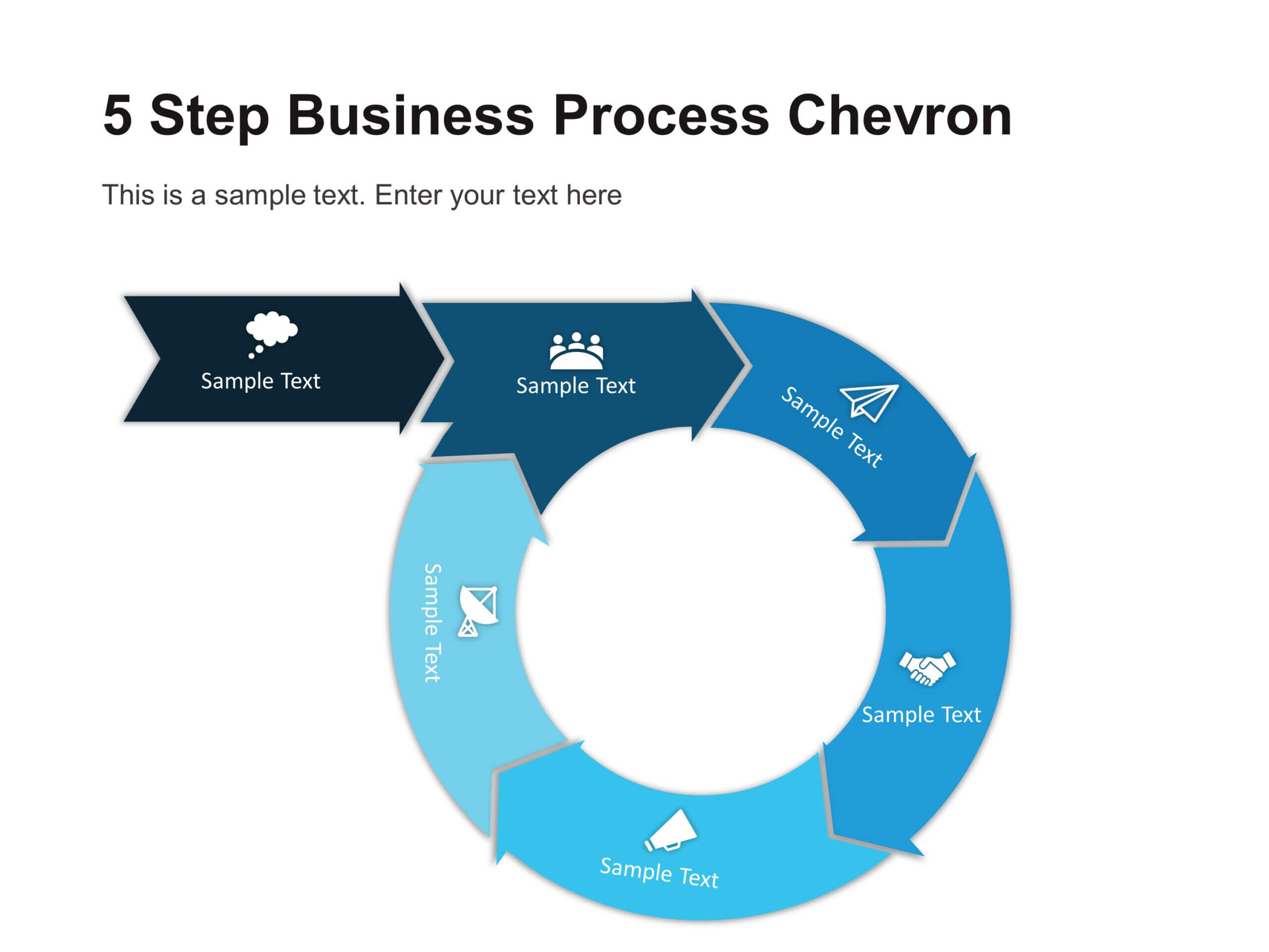 5 Step Business Process Chevron Diagram Template | Chevron Throughout Powerpoint Chevron Template