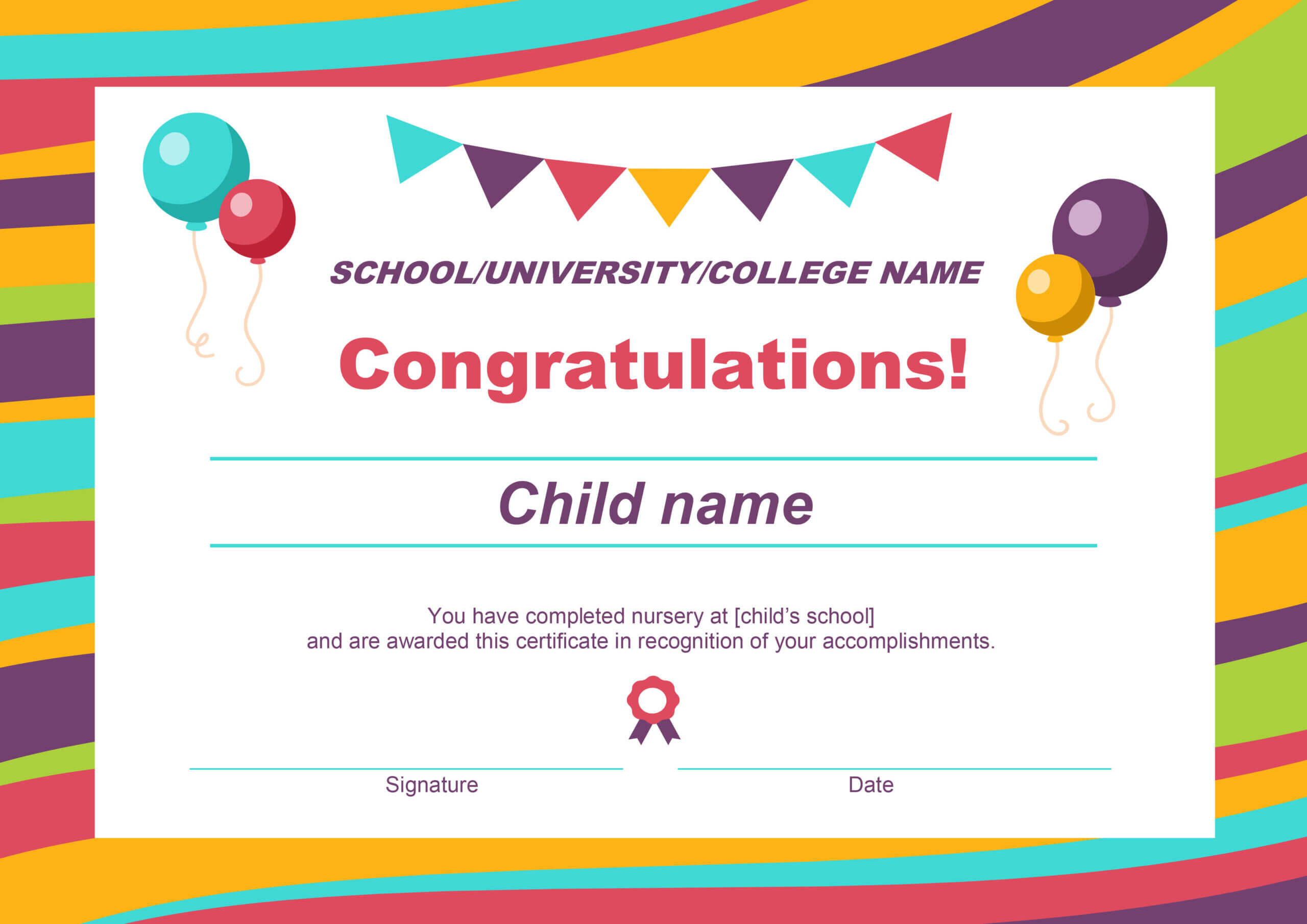 50 Free Creative Blank Certificate Templates In Psd Pertaining To Free Kids Certificate Templates