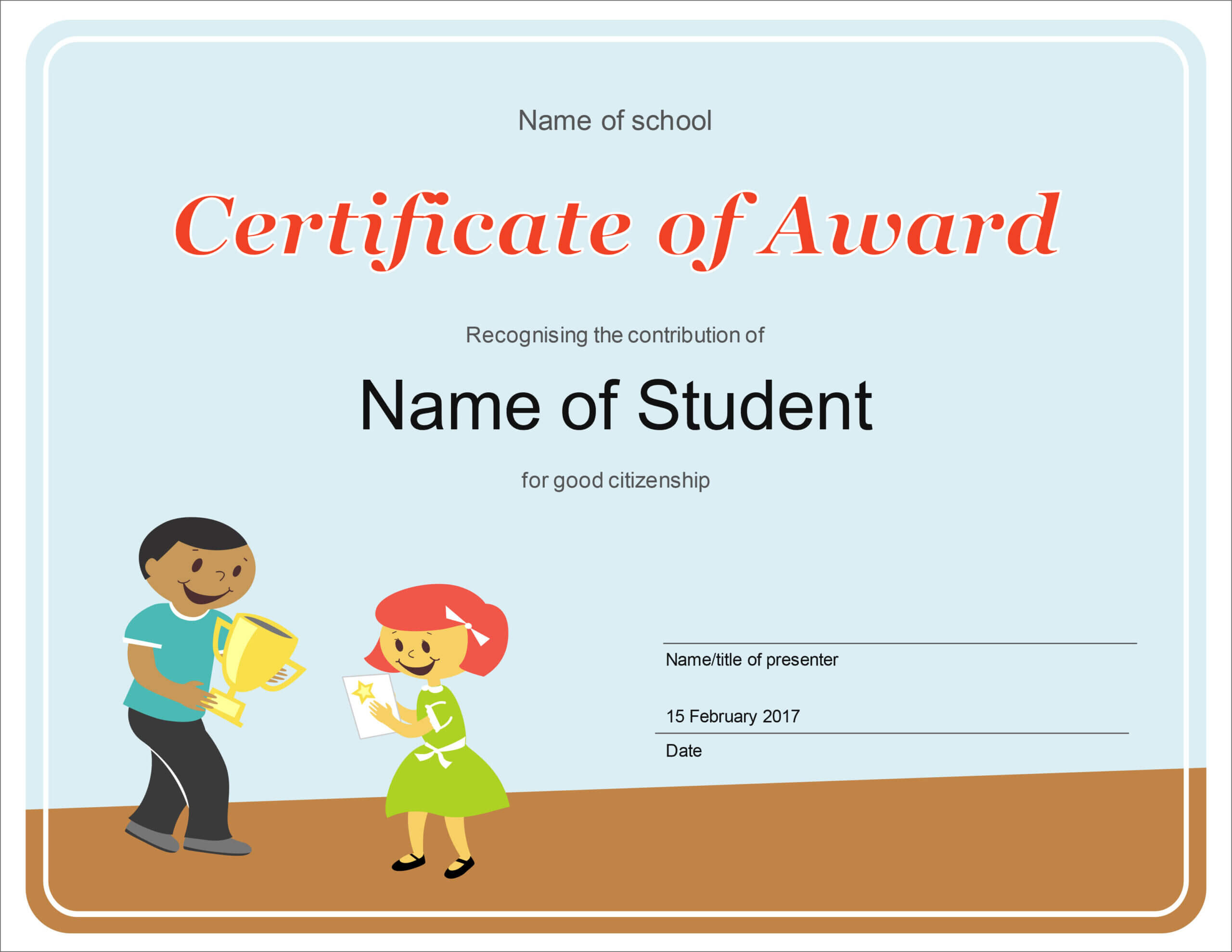 50 Free Creative Blank Certificate Templates In Psd Pertaining To Free School Certificate Templates