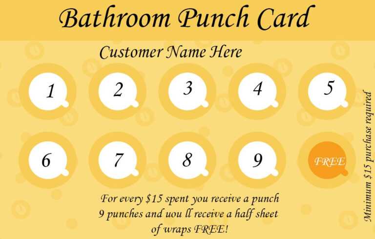 discount punch card template free downloads