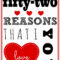 52 Reasons I Love You Template Free ] – You Will Get A With 52 Reasons Why I Love You Cards Templates