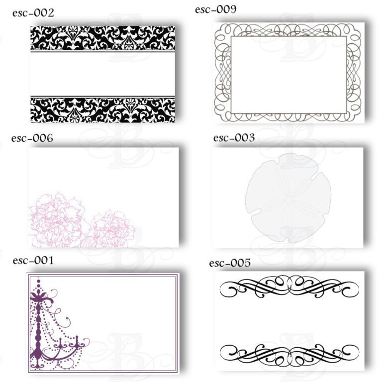 6 Best Images Of Free Printable Wedding Place Cards Free Pertaining 